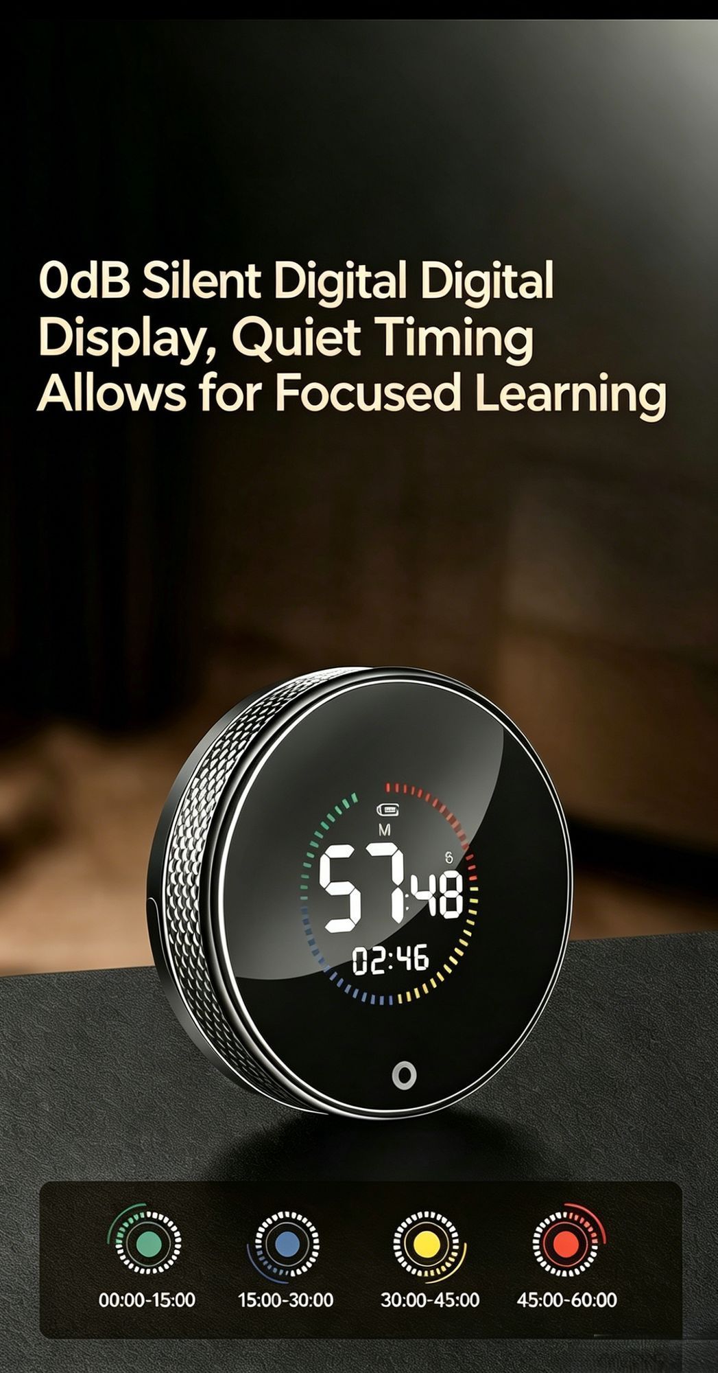 USB Rechargeable Magnetic Rotary Digital Kitchen Timer - Image 2