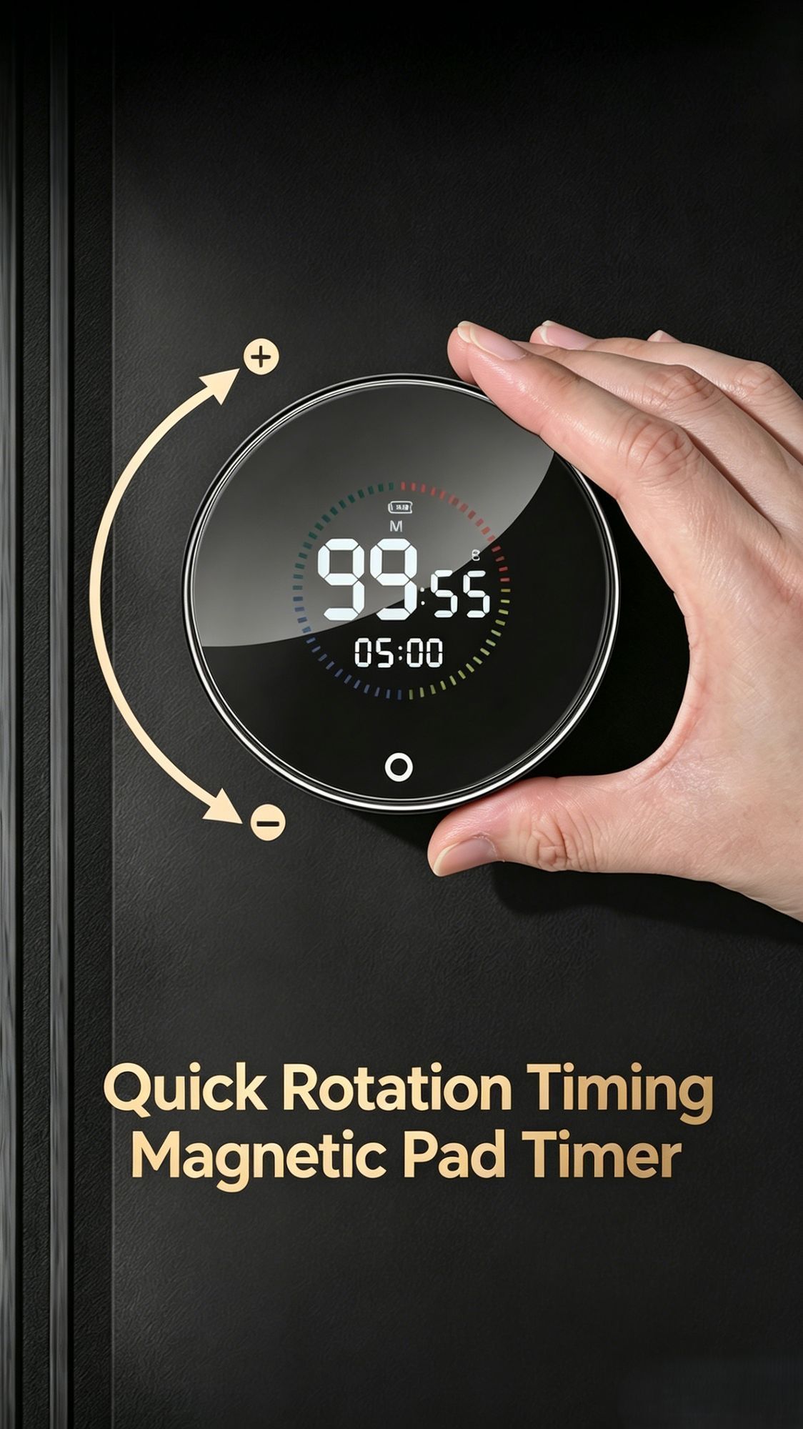 USB Rechargeable Magnetic Rotary Digital Kitchen Timer - Image 5