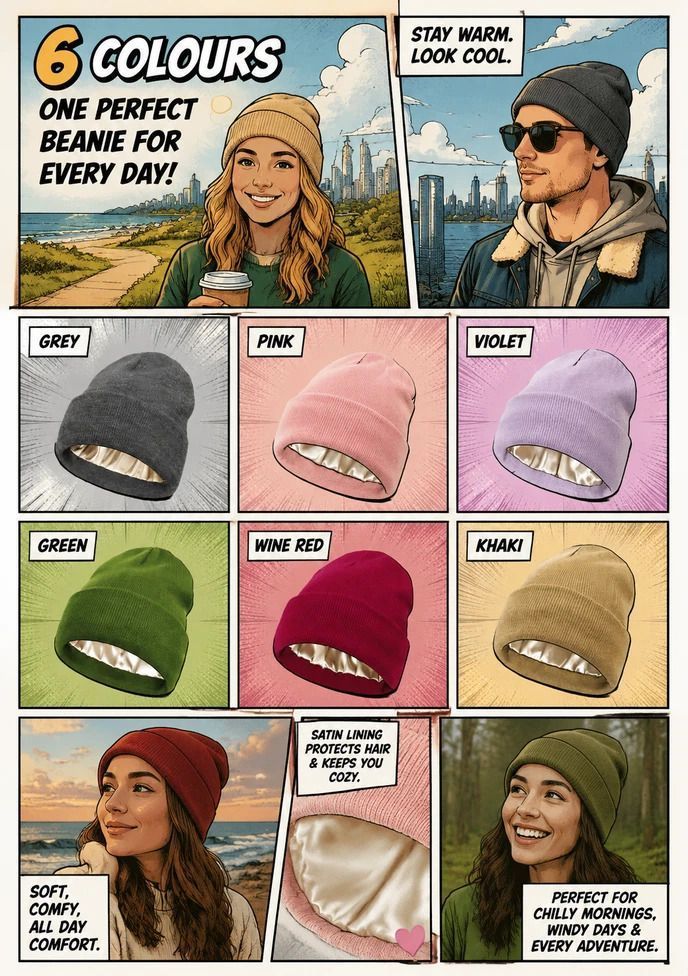 Pink Knit Beanie Casual Daily Wear Plain Winter Skull Cap 1Pc - Image 4