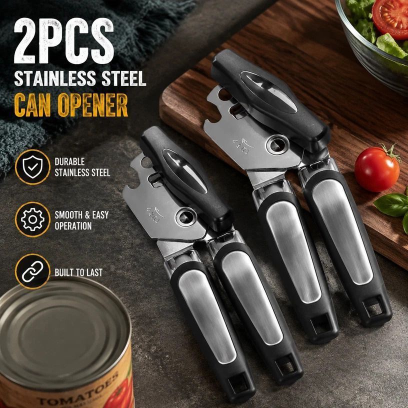 Upgraded Can Bottle Opener Set of 2 Multi Functional Household Gadget - Image 1
