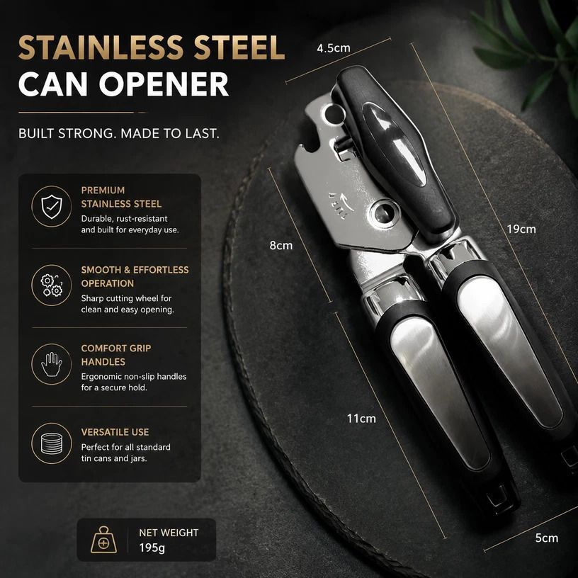 Upgraded Can Bottle Opener Set of 2 Multi Functional Household Gadget - Image 2