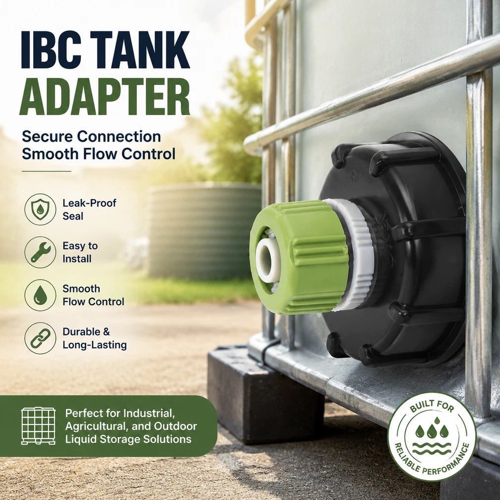 S60*6 Simple Style Hose Connector For IBC Water Storage Tank - Image 1