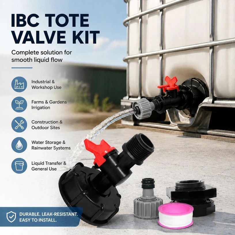S60*6 Dual Function Fitting For IBC Tote & Water Storage Tank - Image 1