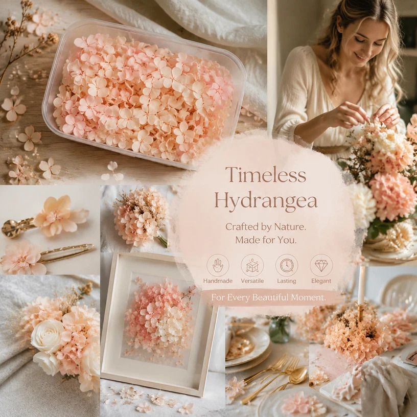 Hibiscus Gradient Preserved Hydrangea Dried Flower DIY Handmade Material 5g Box - Image 1