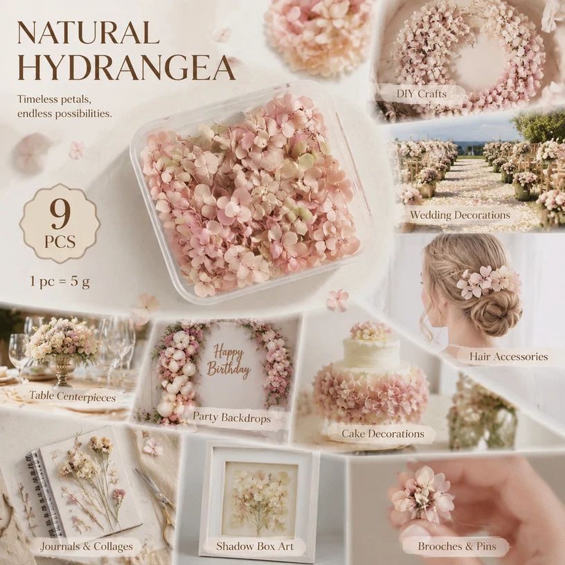 Taro Purple Tone Preserved Hydrangea Handmade Soap Candle Kit 9×5g Boxes - Image 1