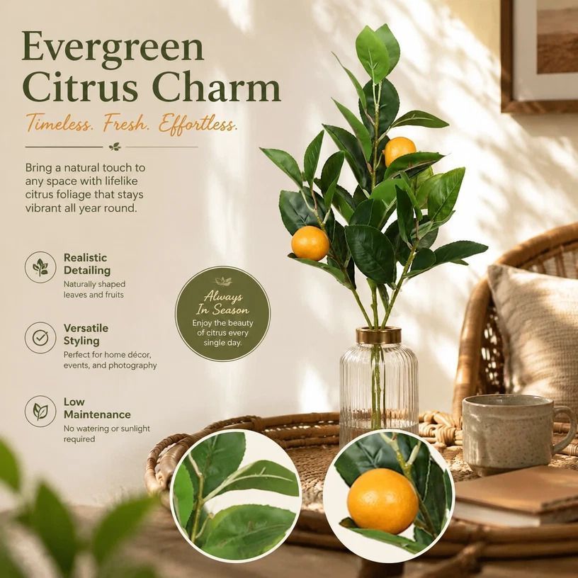 Style A Artificial Lemon Vine Foam Lemon Home Garden Display - Image 1