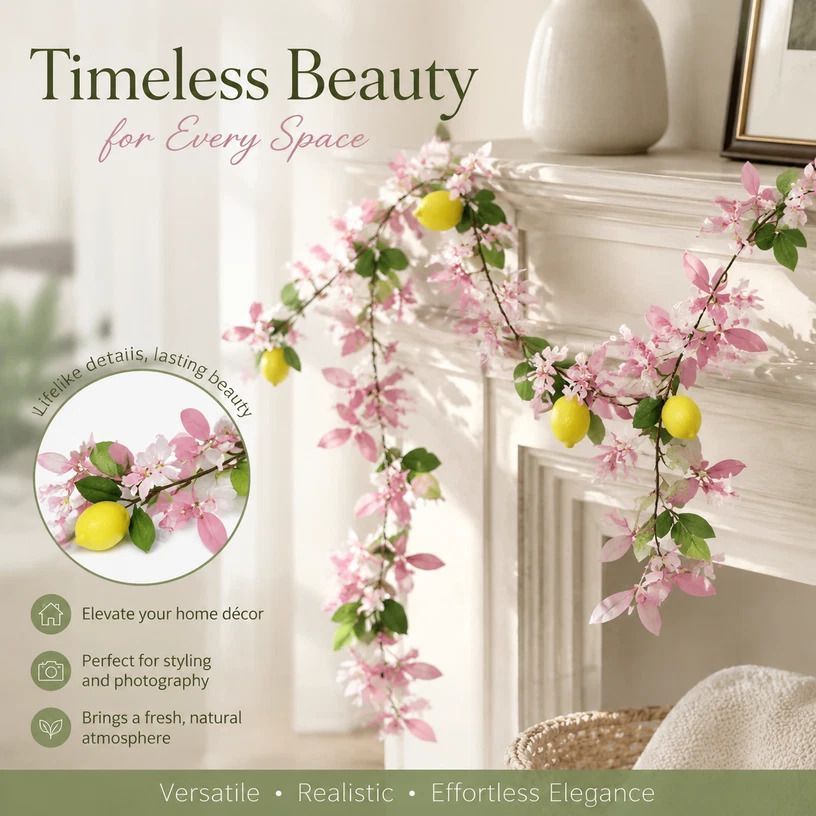 Style B Artificial Lemon Vine Multipurpose Hanging Garland - Image 1