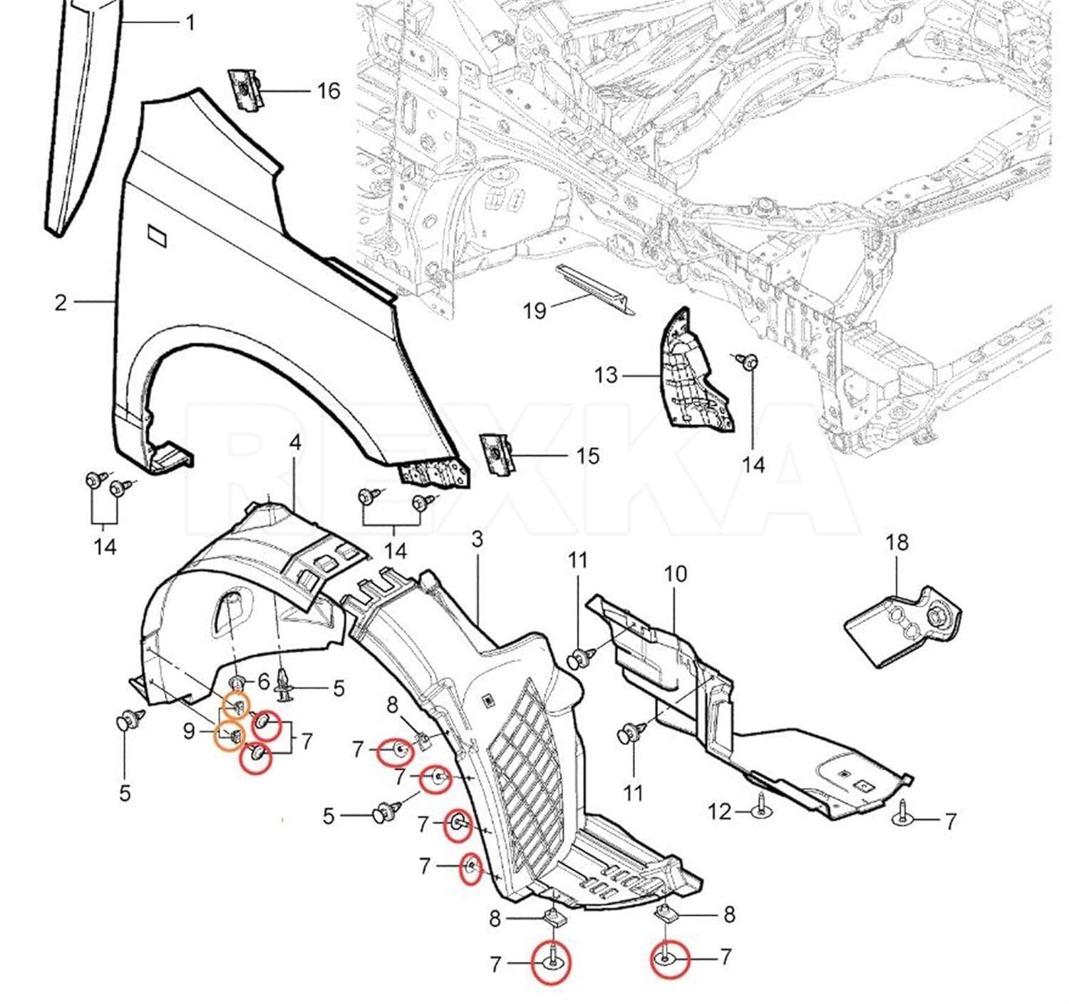Car Bumper Screws & U Nuts 20PCS - Image 6