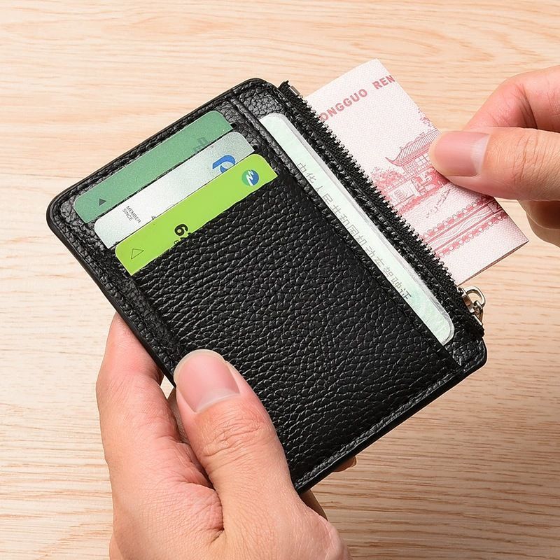 2Pcs 6 Slots Large Capacity Zipper Card Holder,Waterproof & Scratch Resistant,Compact-dark blue - Image 2