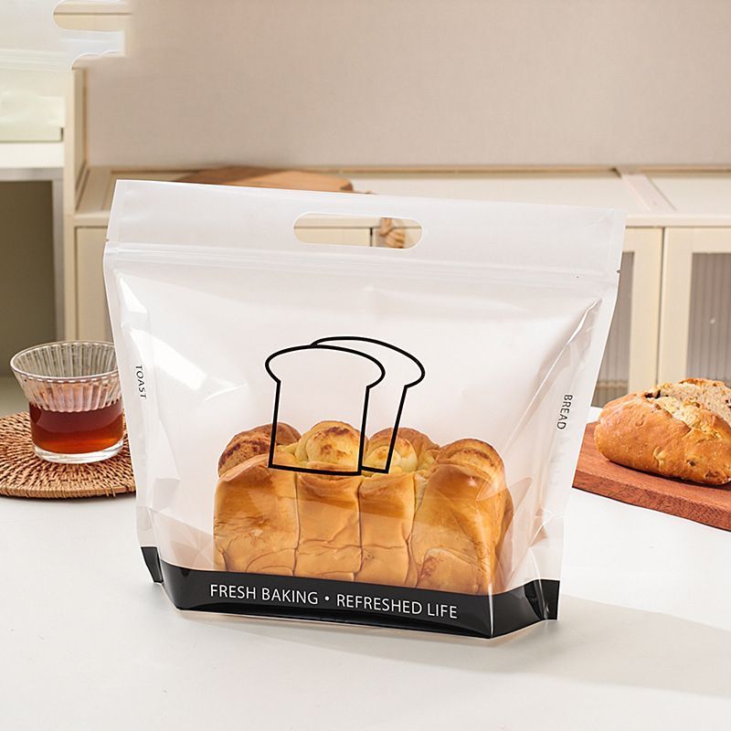 100 Pack Black Border Toast Bag, Large 26.5×32+11cm - Image 1