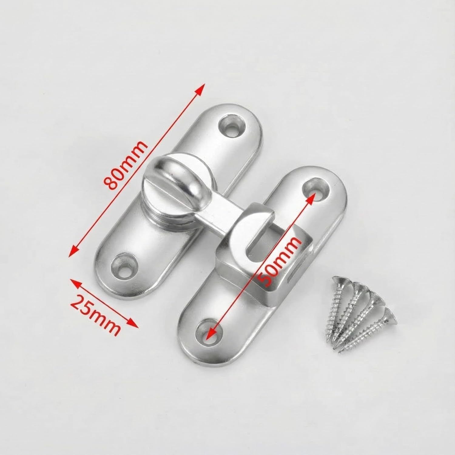 2Pcs No-Drill Door Latch Buckle with Screws - Image 3