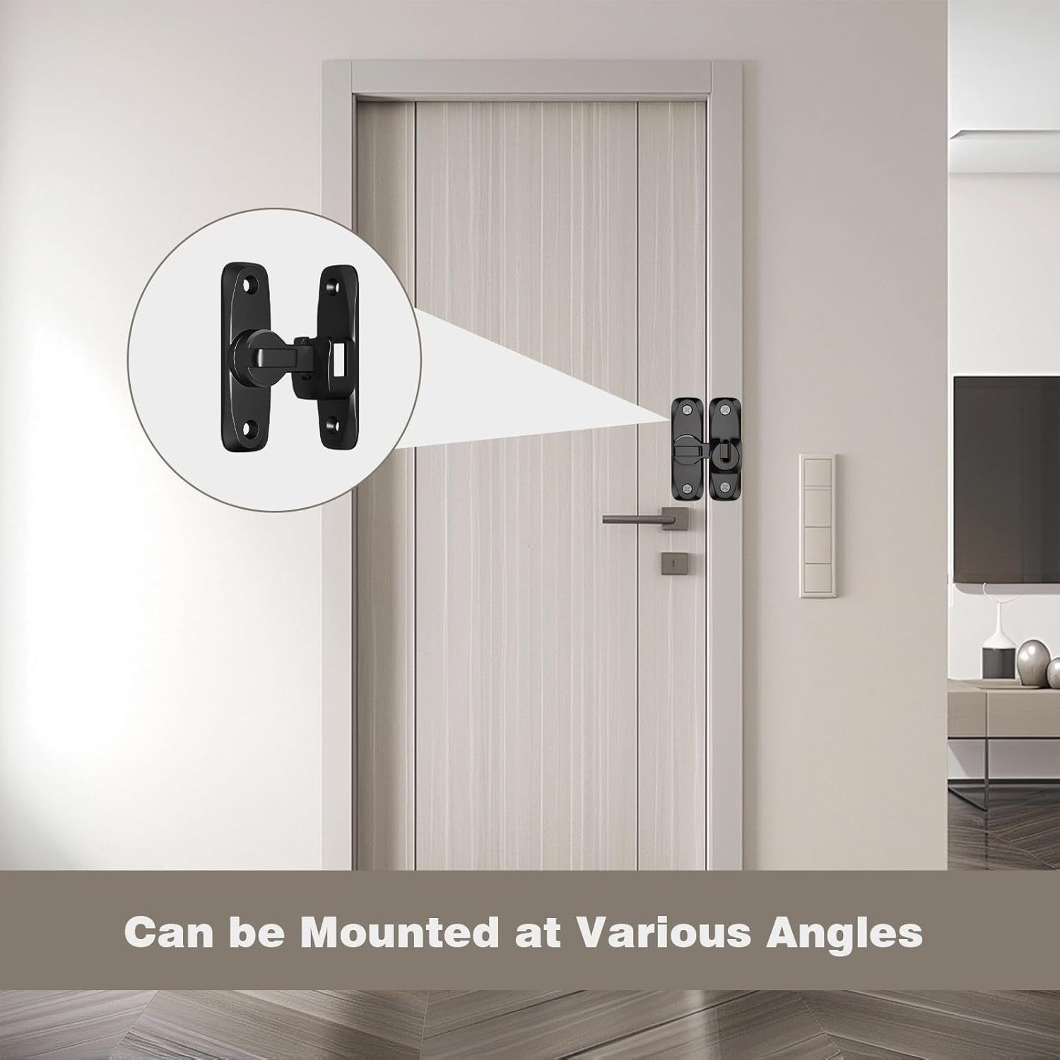 2Pcs No-Drill Door Latch Buckle with Screws - Image 4