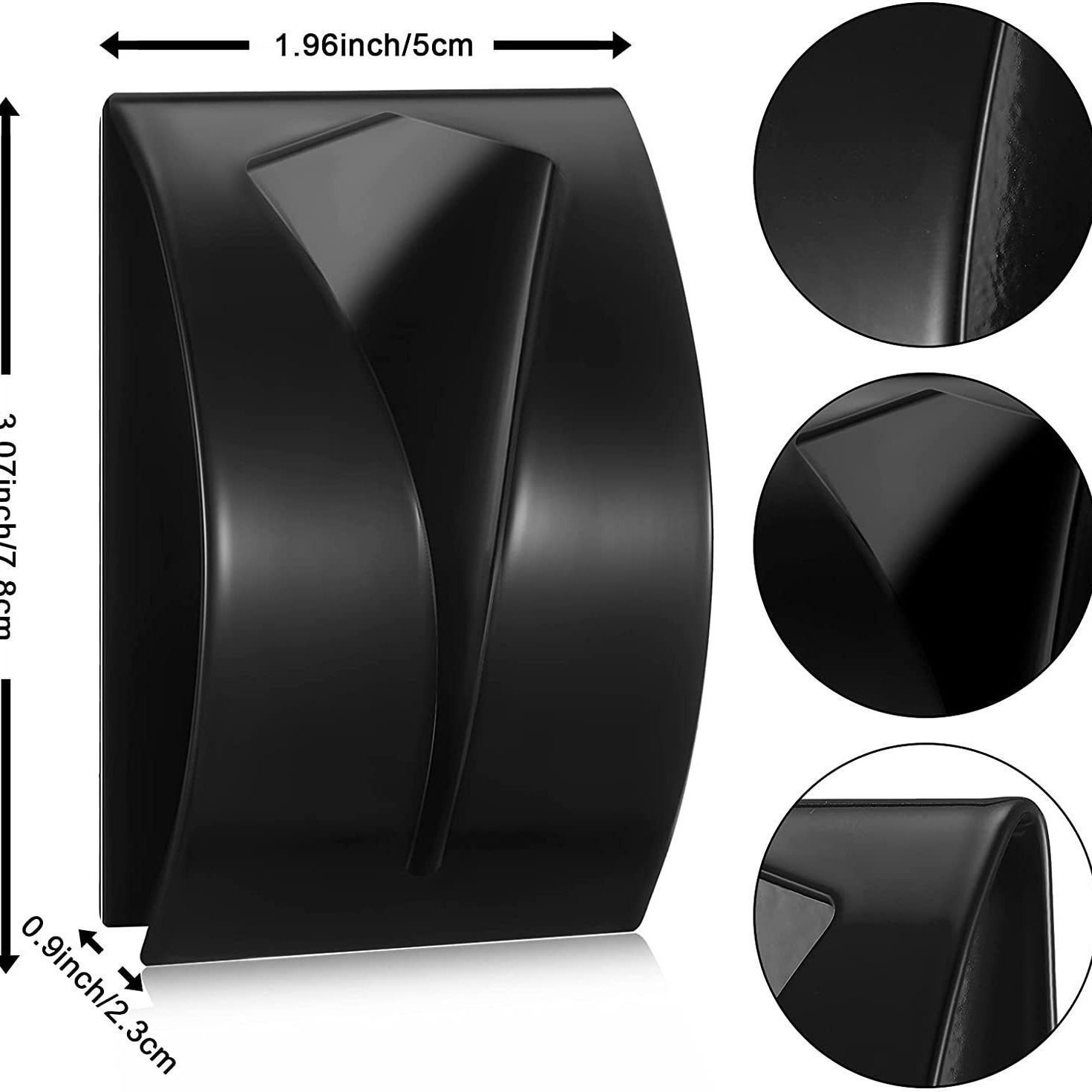 Black Towel Clips 6 Pack - Image 2