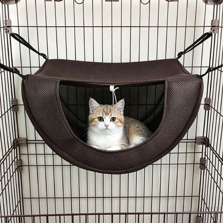 Cat Cage Hammock - Coffee 35×27×20cm - Image 1