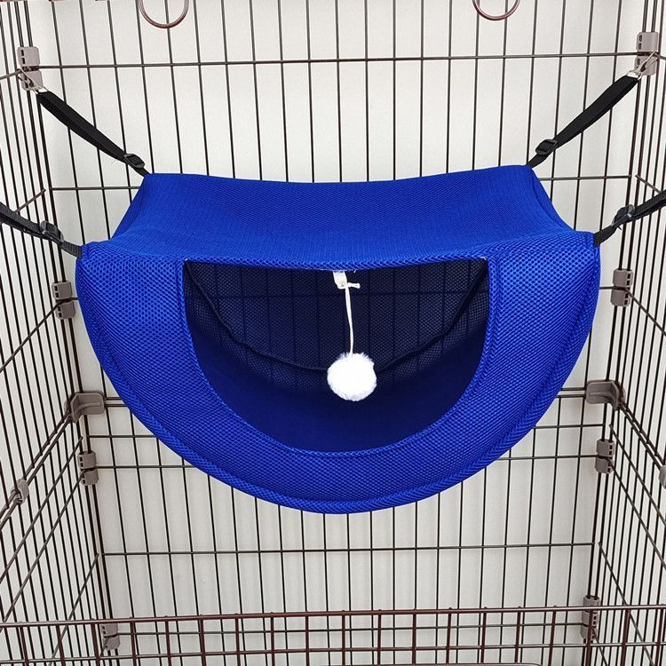 2 Pcs Cat Cage Hammock - Blue 47×38×28cm - Image 1