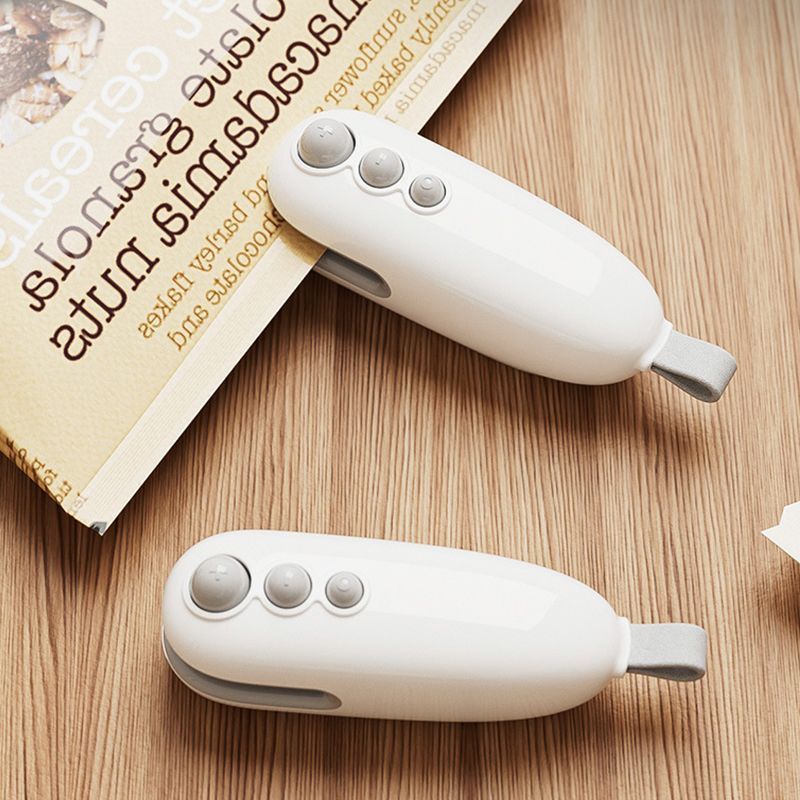 2Pcs White Mini Bag Sealer - Image 1