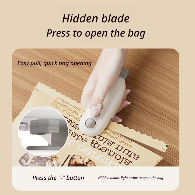 2Pcs White Mini Bag Sealer - Image 4