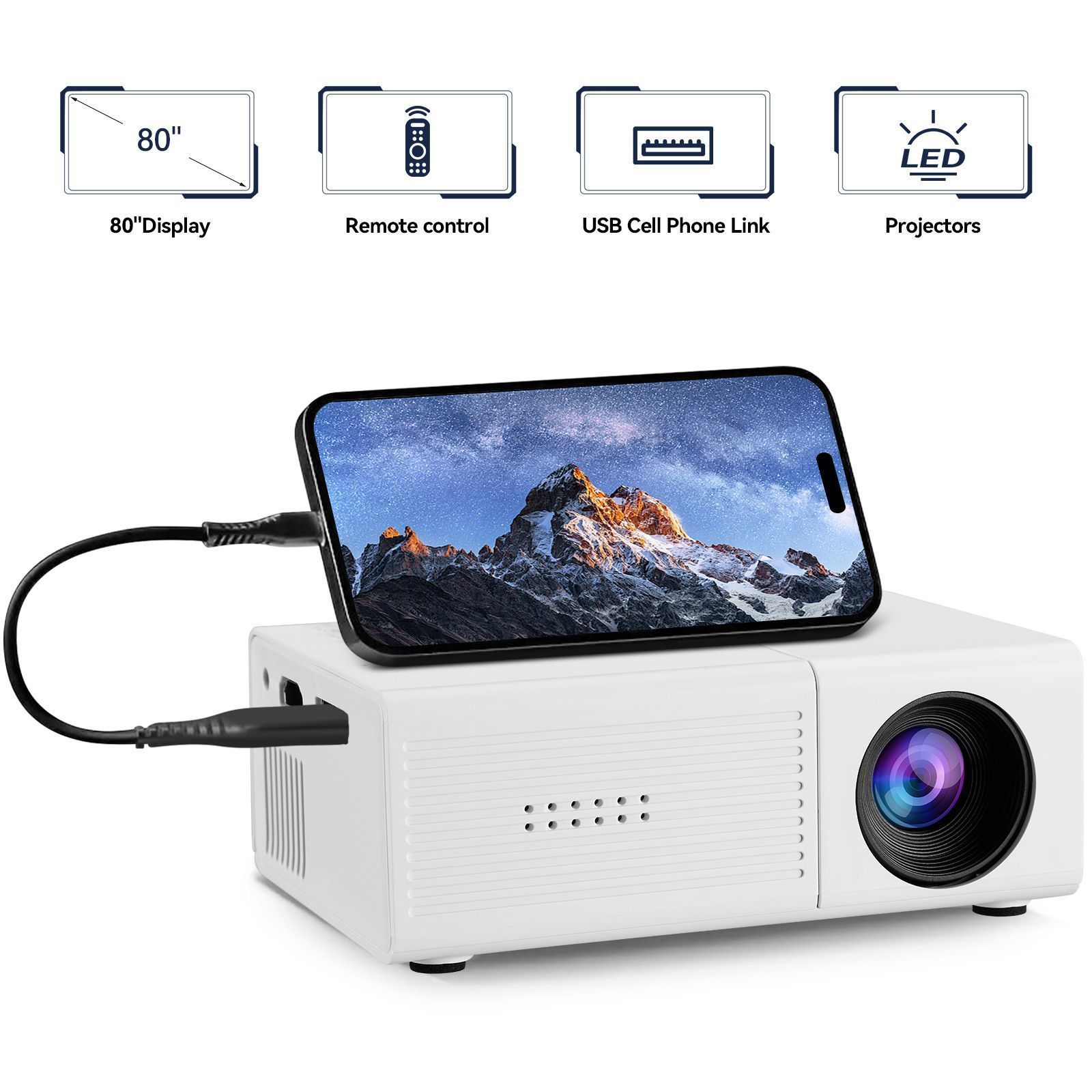 M3S Mini Projector White AU - Image 1