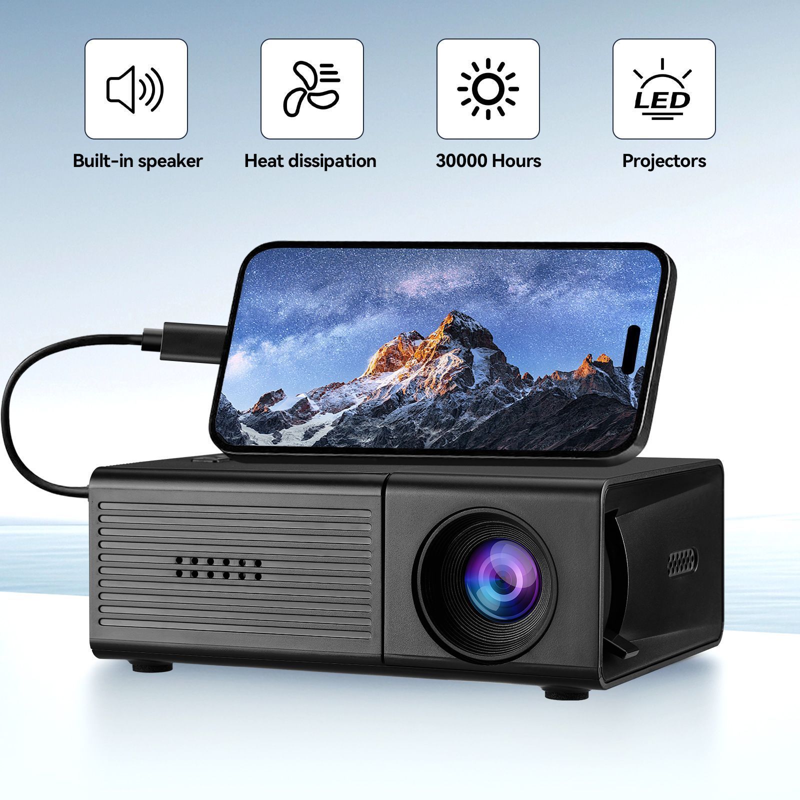 M3S Mini Projector Black AU - Image 2