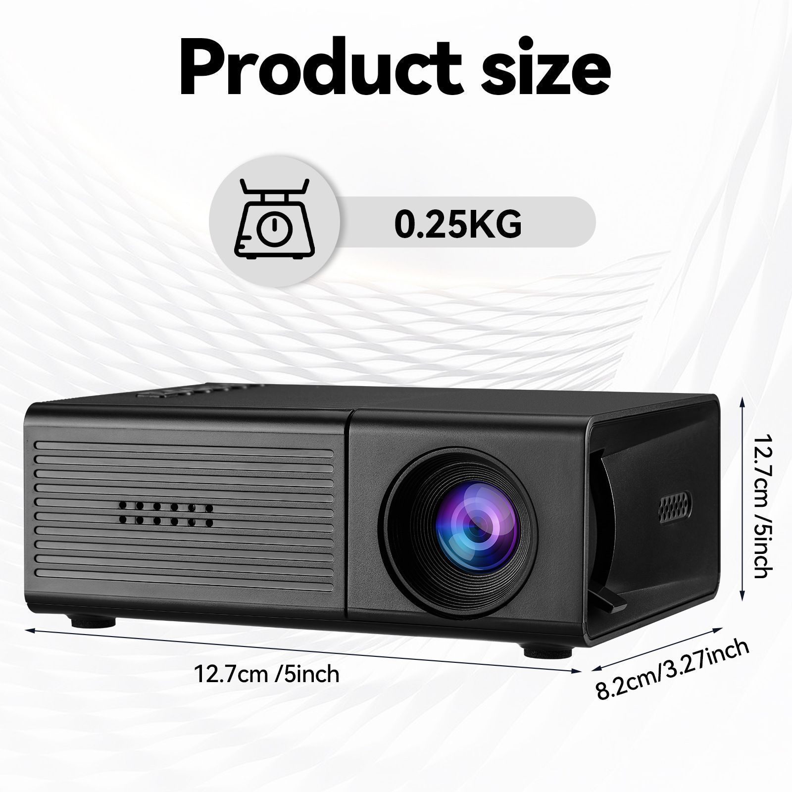 M3S Mini Projector Black USB-Powered - Image 5