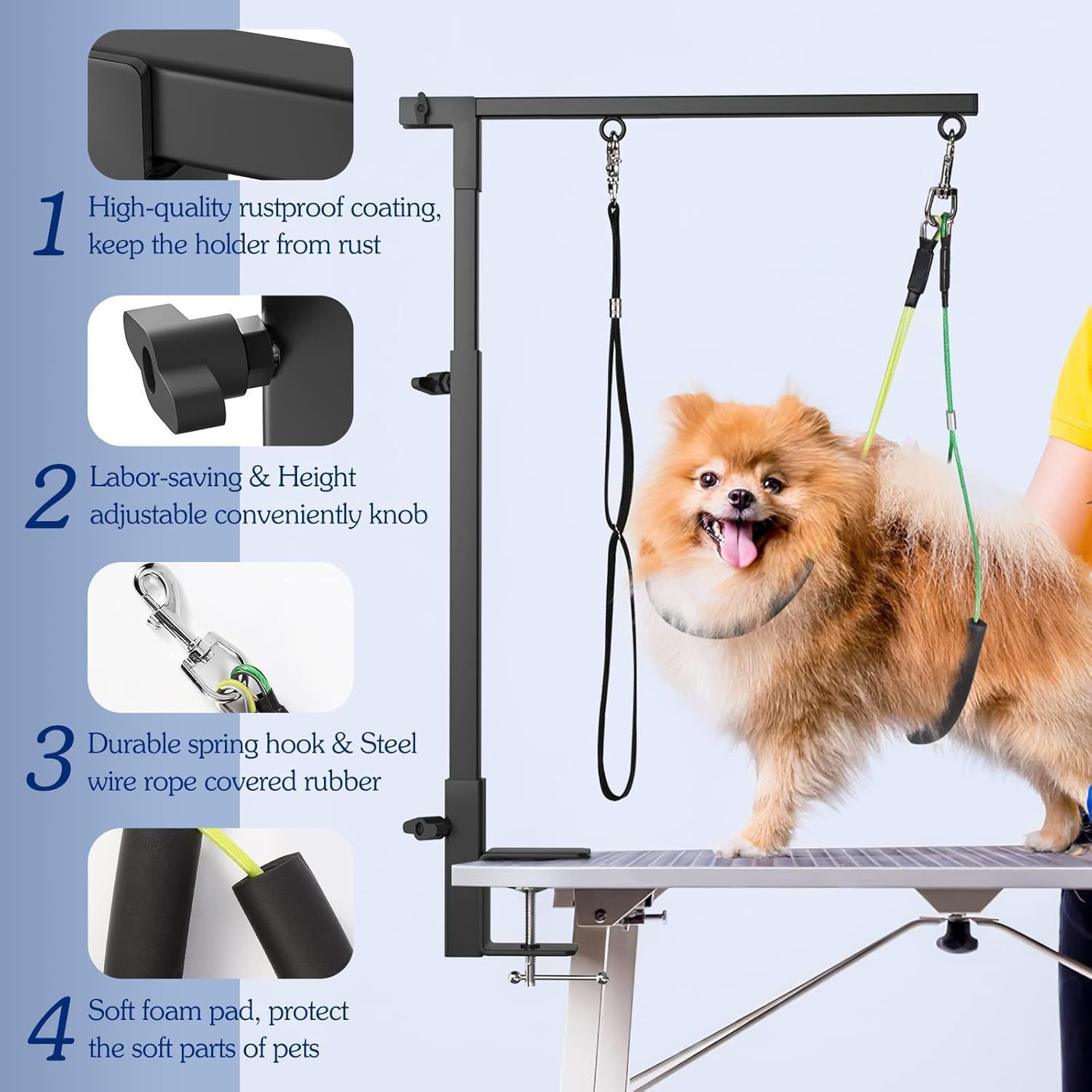 Dog Grooming Stand Black - Image 3