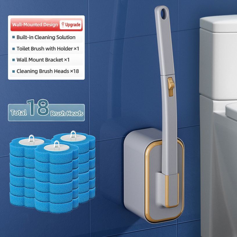 Toilet Brush Set Grey 02 - Image 1