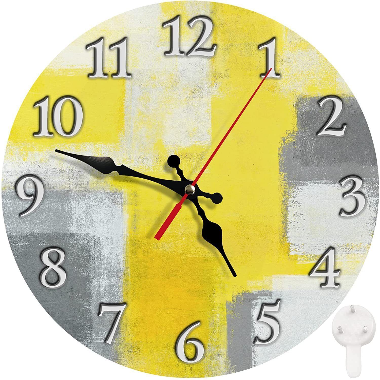 Wooden Wall Clock No.4, 10 Inch - Image 1