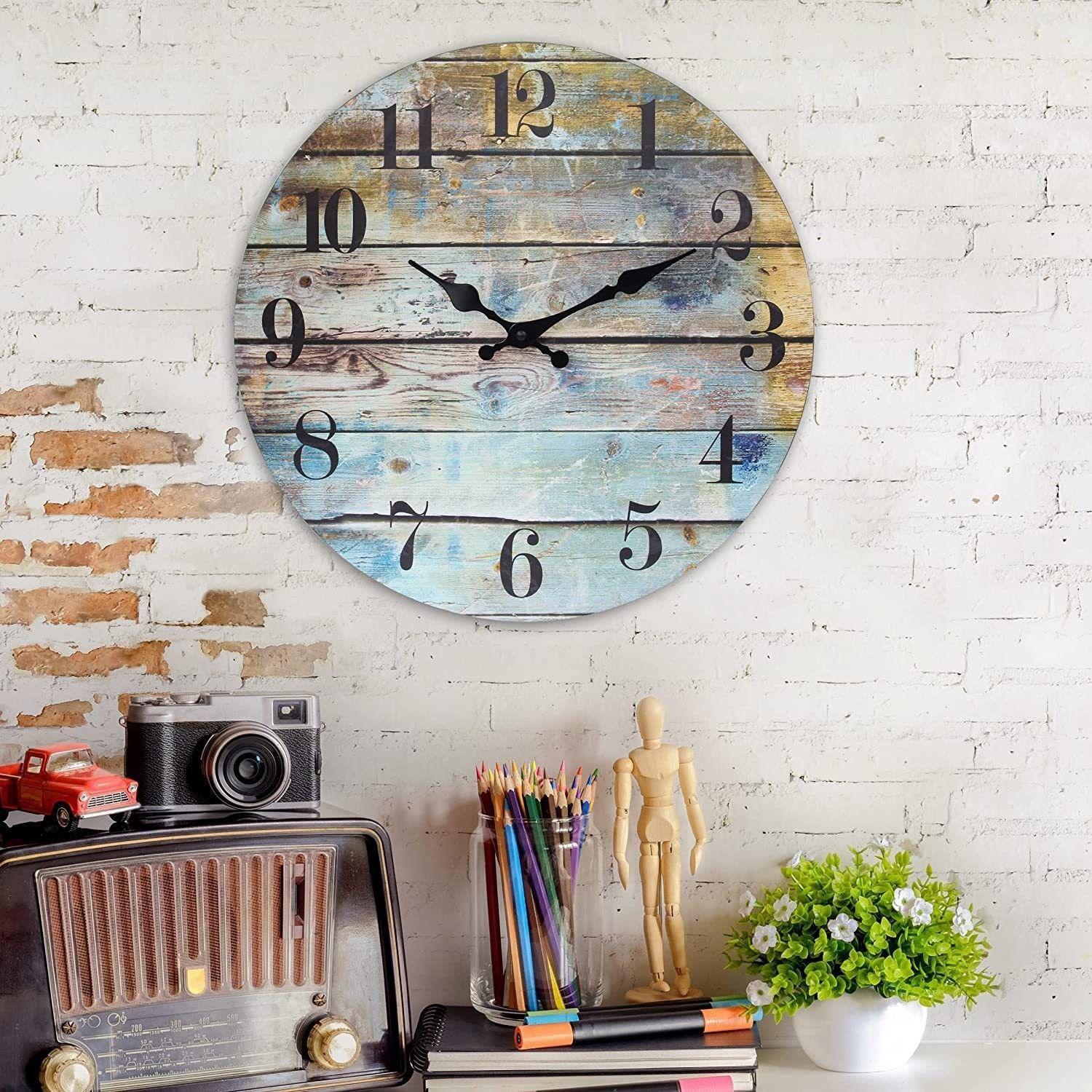Wooden Wall Clock No.24, 10 Inch - Image 1