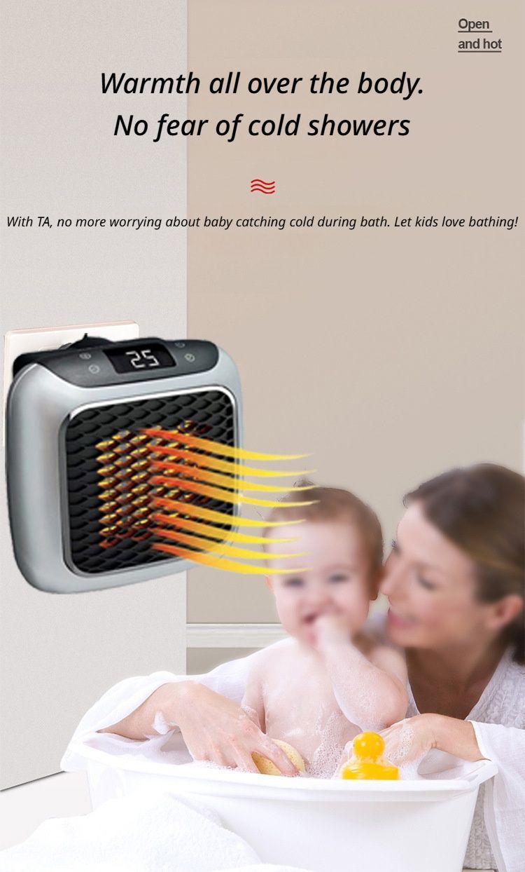 Gray Mini Wall Mount Heater - Image 2