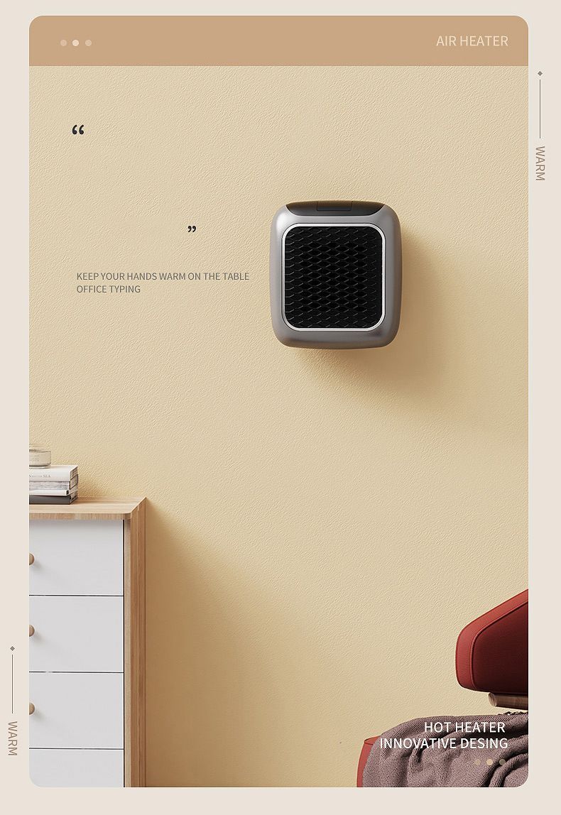 Gray Mini Wall Mount Heater - Image 5