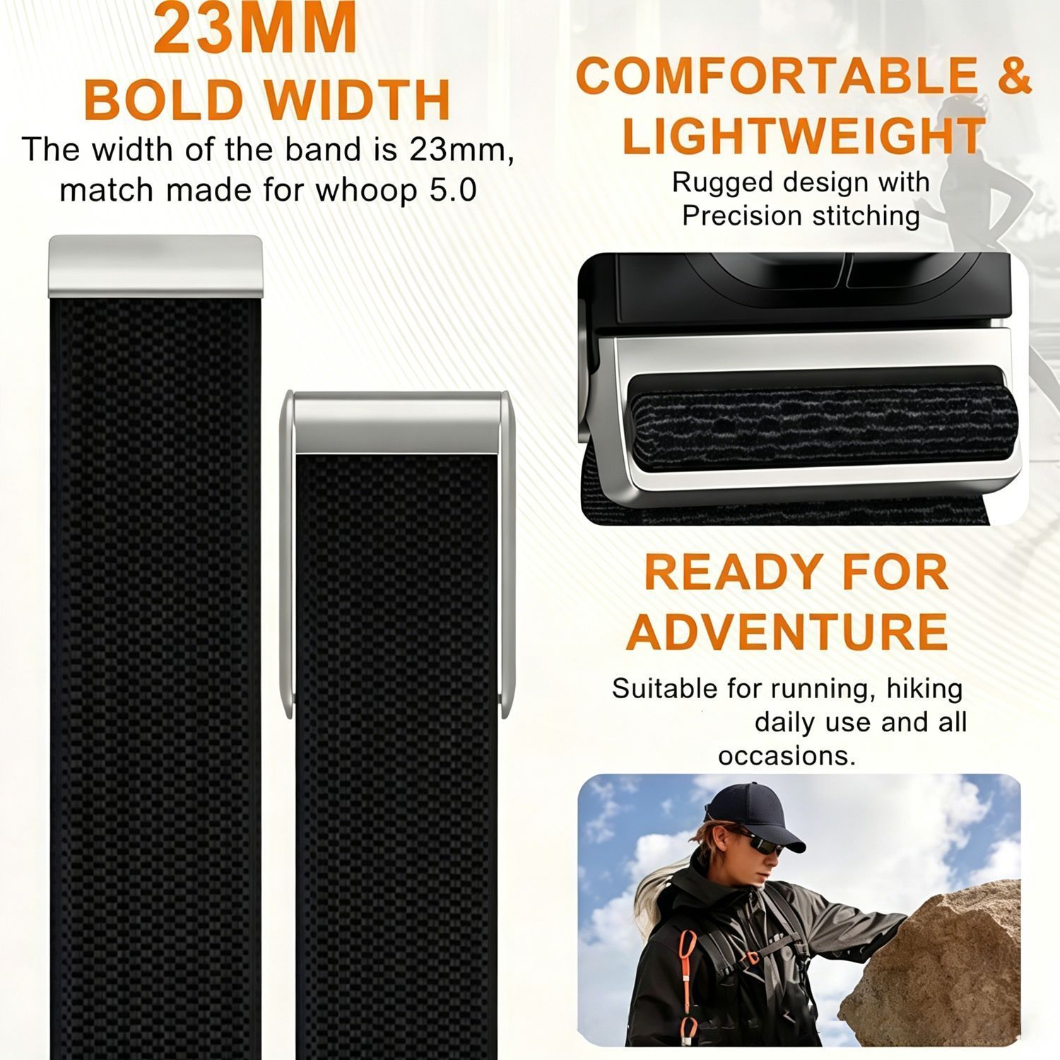 Nylon Sport Watch Strap - Army Green - Image 6
