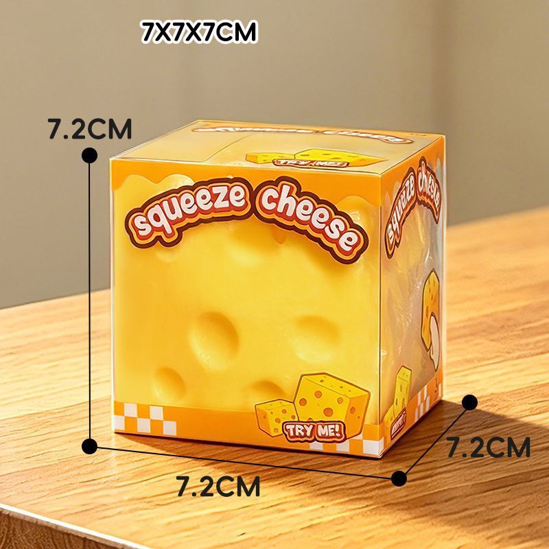 7cm Cheese Squishy with Box (Banana Yellow) - Image 1