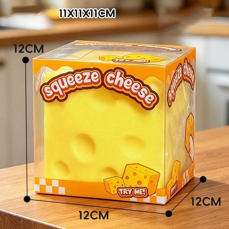11cm Cheese Squishy with Box (Banana Yellow) - Image 1