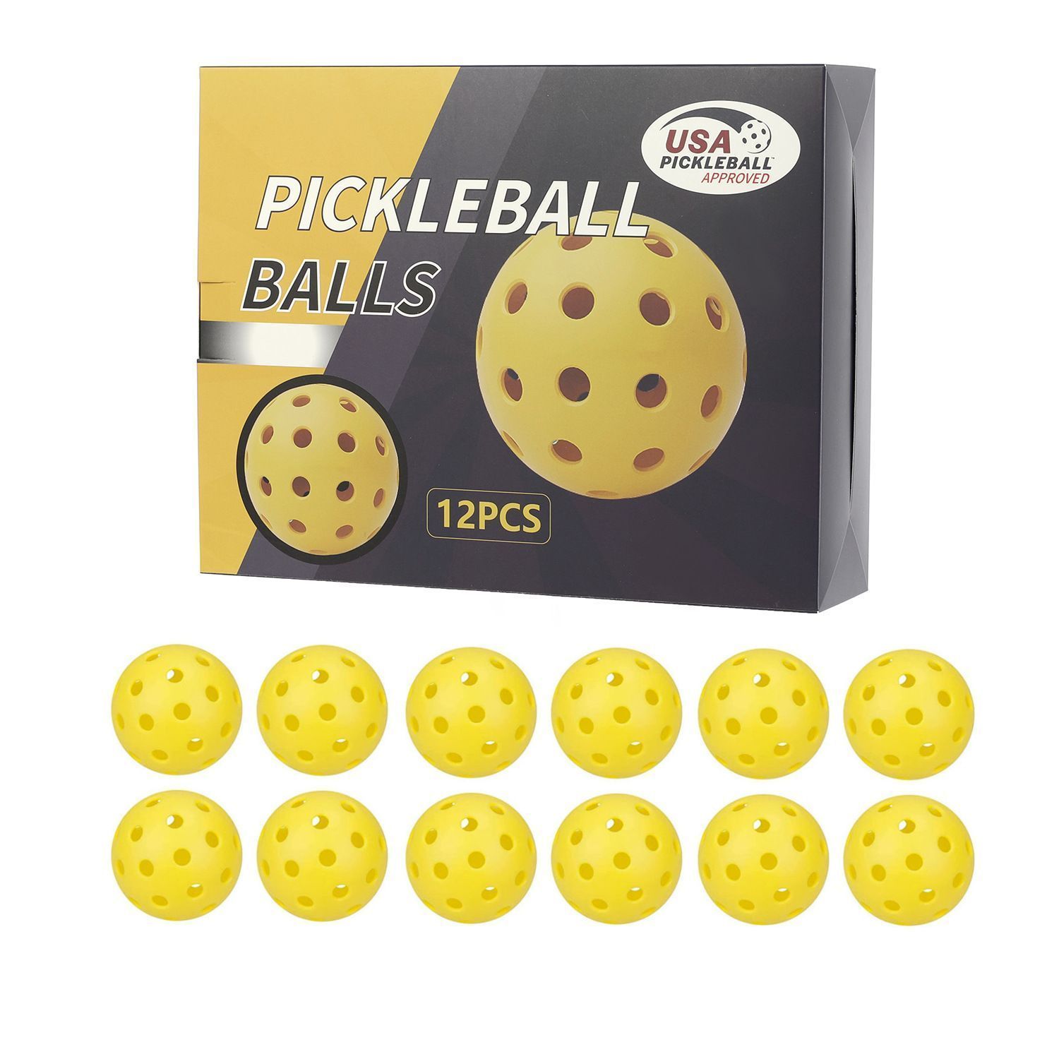 Pickleballs 40-Holes 12Pcs 01 - Image 1