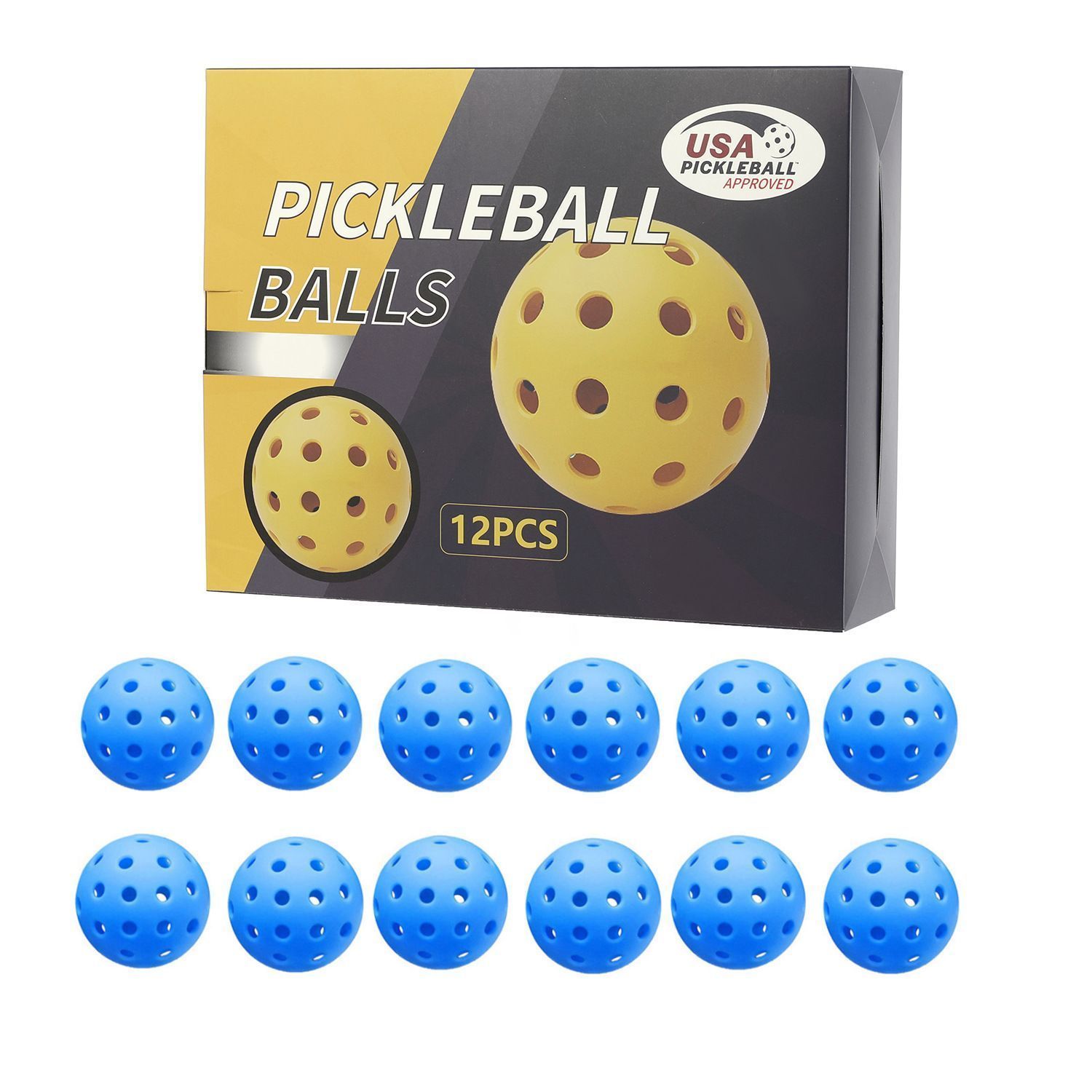 Pickleballs 40-Holes 12Pcs 04 - Image 1