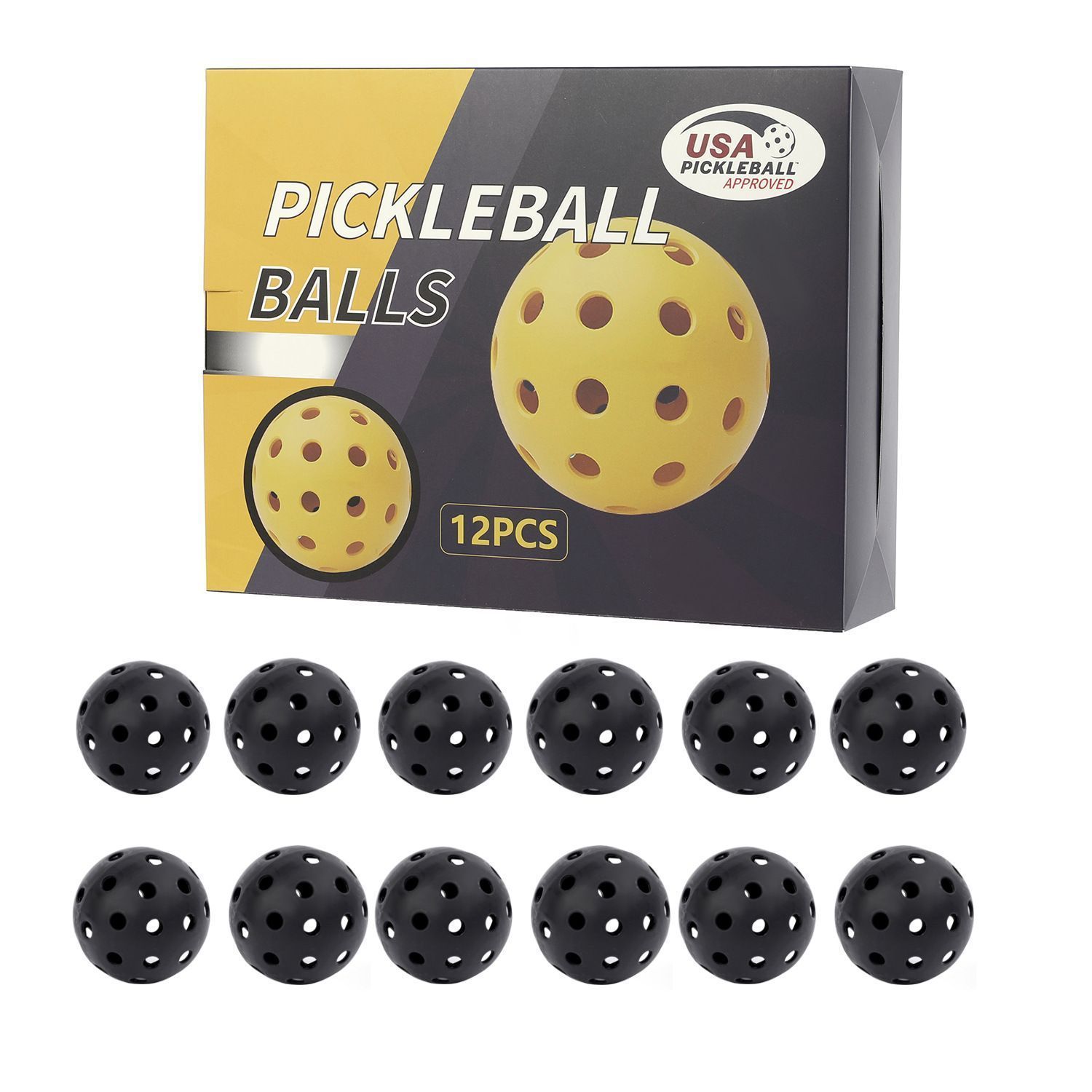 Pickleballs 40-Holes 12Pcs 09 - Image 1