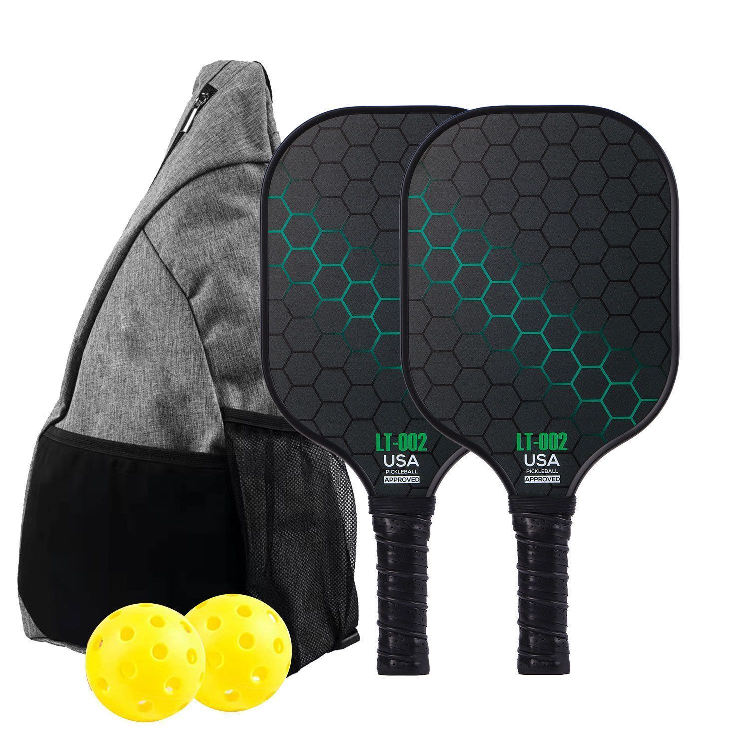 Green Pickleball Set with Bag 03 - Image 1