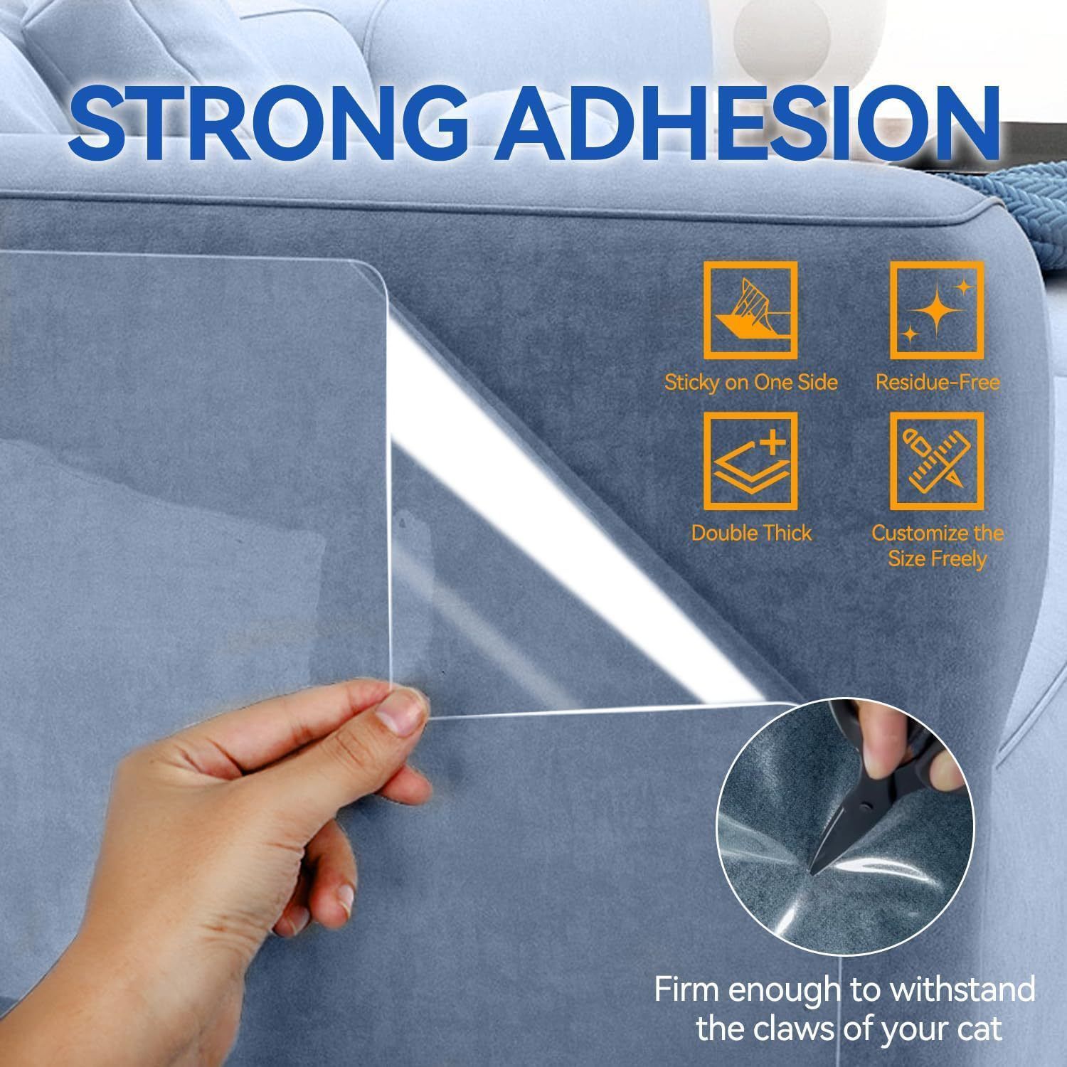 PVC Anti-Scratch Protective Film Self-Adhesive Cut-to-Size Pet Furniture Guard - Image 3