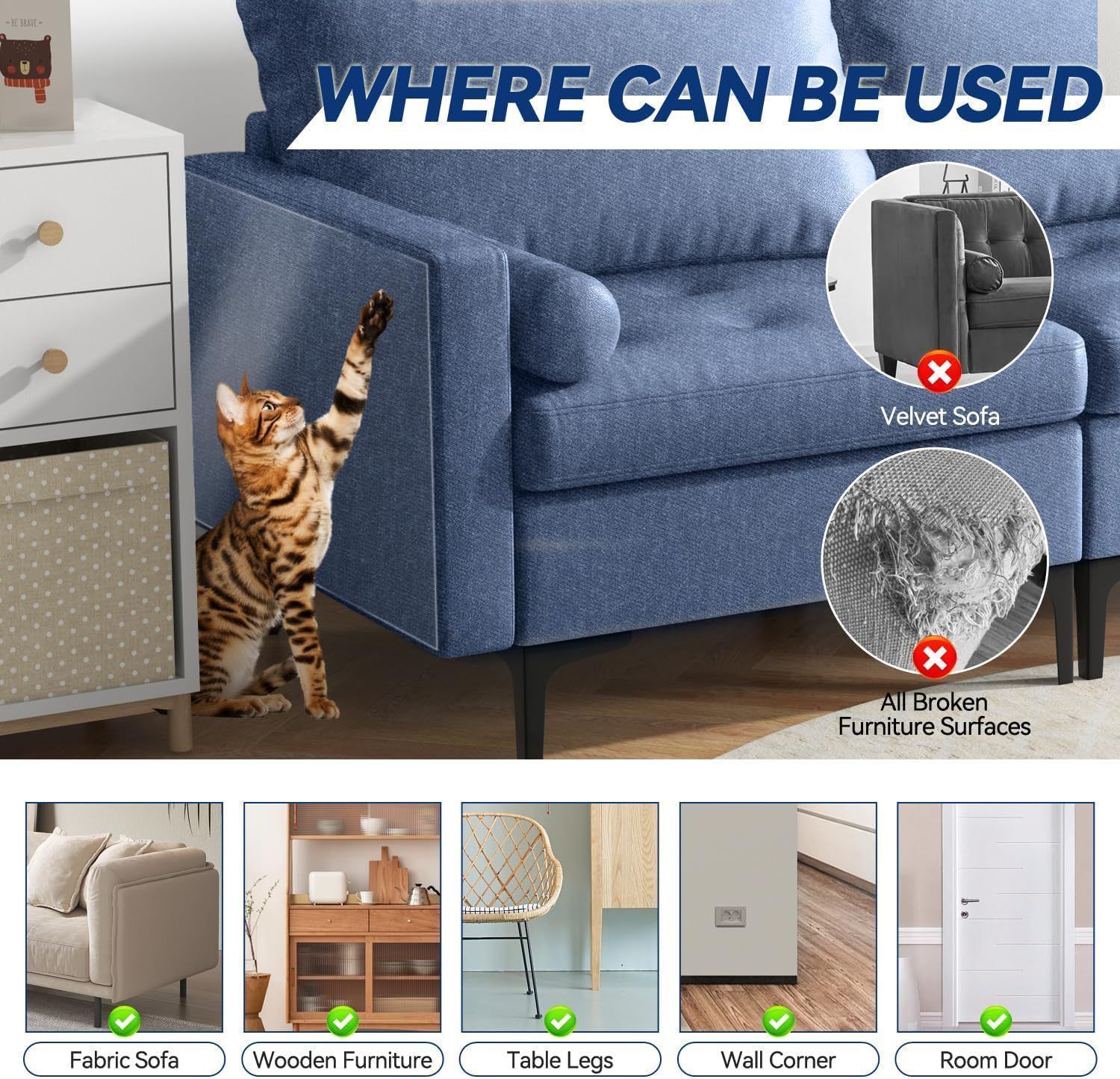 PVC Anti-Scratch Protective Film Self-Adhesive Cut-to-Size Pet Furniture Guard - Image 4