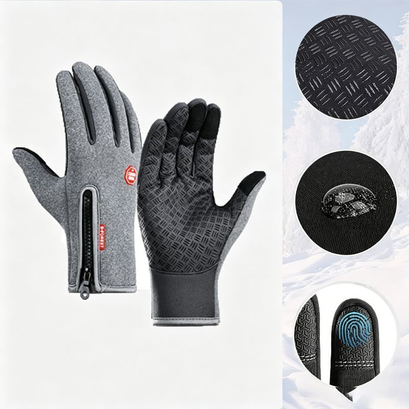 Upgraded Thermal Cycling Gloves - Grey L - Image 1