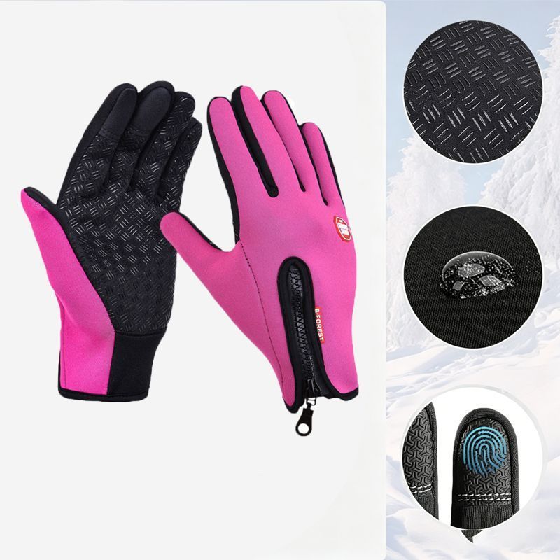 Upgraded Thermal Cycling Gloves - Hot Pink XL - Image 1