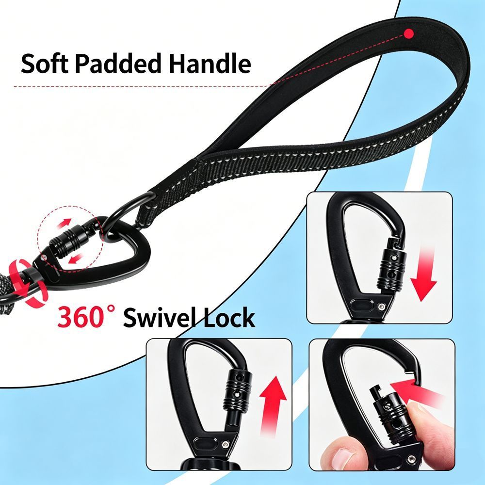 Dog Retractable Leash - Black, 1.0×10m - Image 3