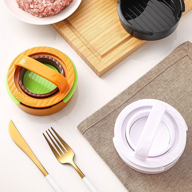 4Pcs Round Hamburger Patty Press Maker Tool Set white - Image 4