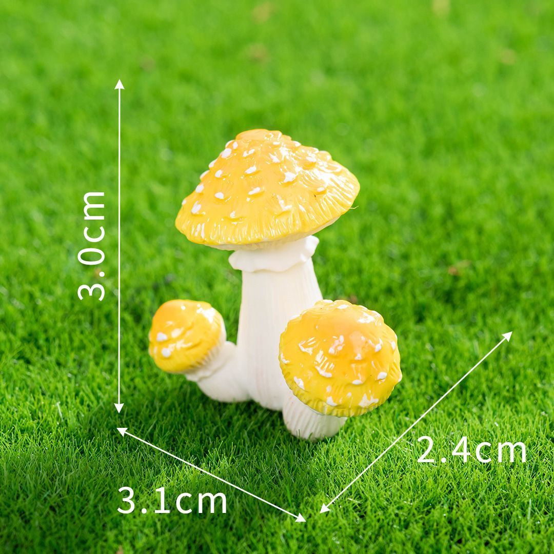 10pcs Artificial Mushroom Ornament-Type 7 - Image 1
