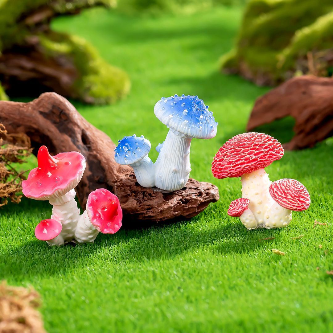 10pcs Artificial Mushroom Ornament-Type 5 - Image 5