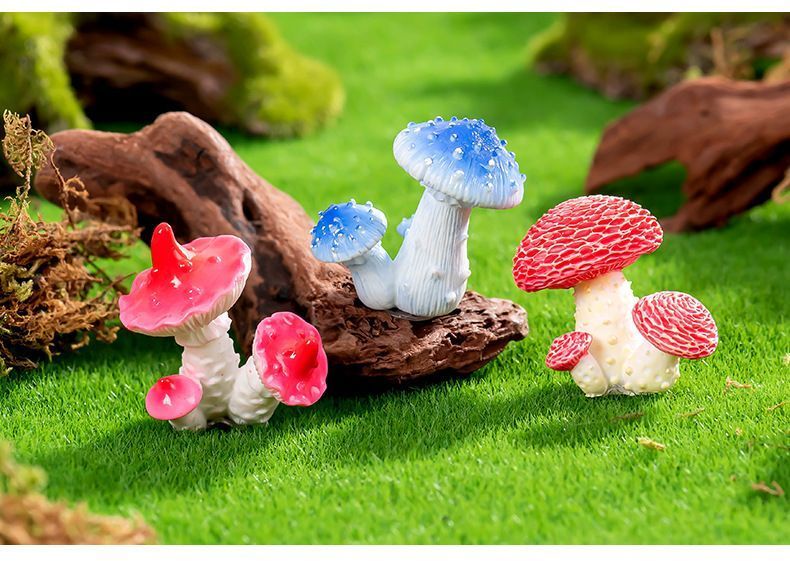 10pcs Artificial Mushroom Ornament-Type 5 - Image 7