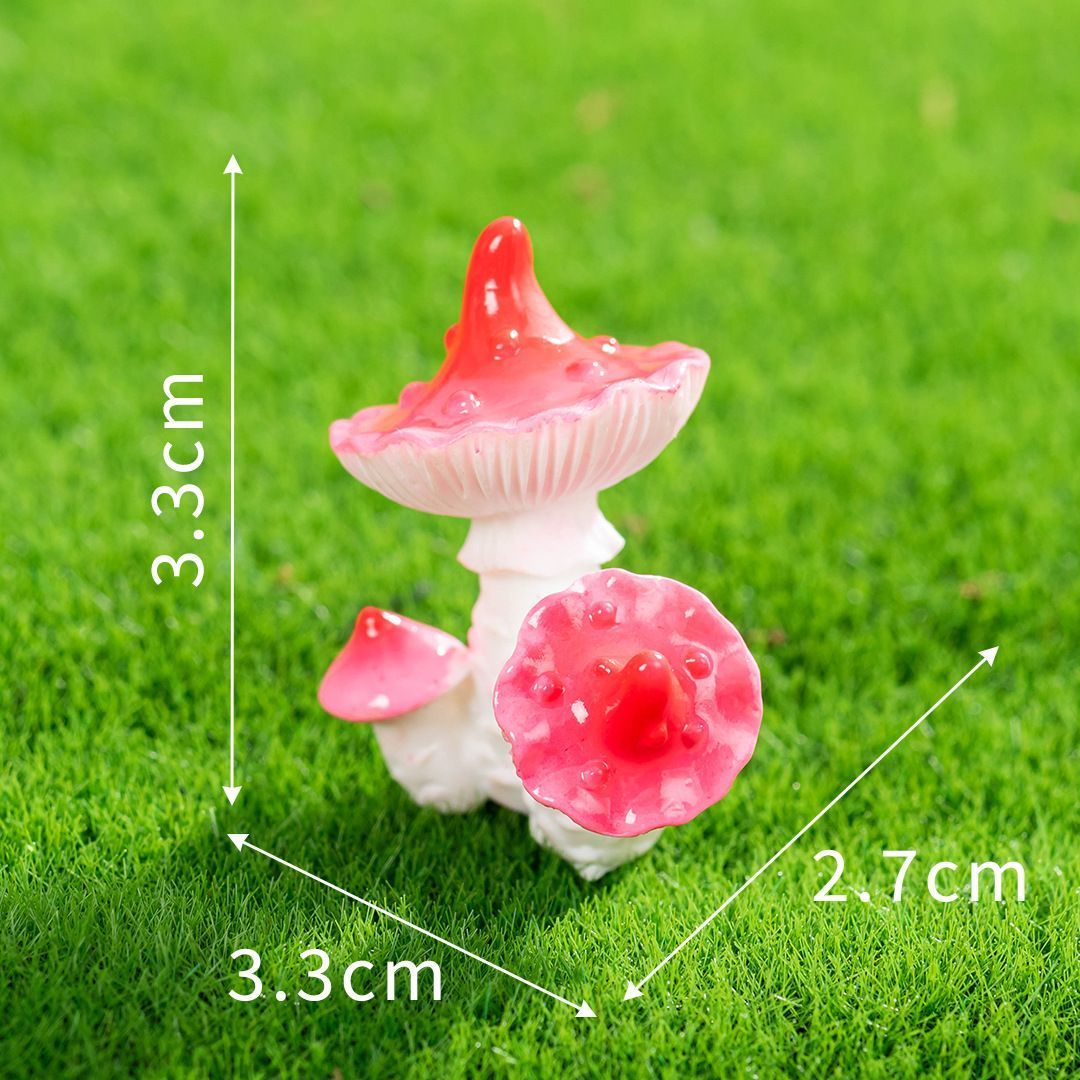 10pcs Artificial Mushroom Ornament-Type 6 - Image 1