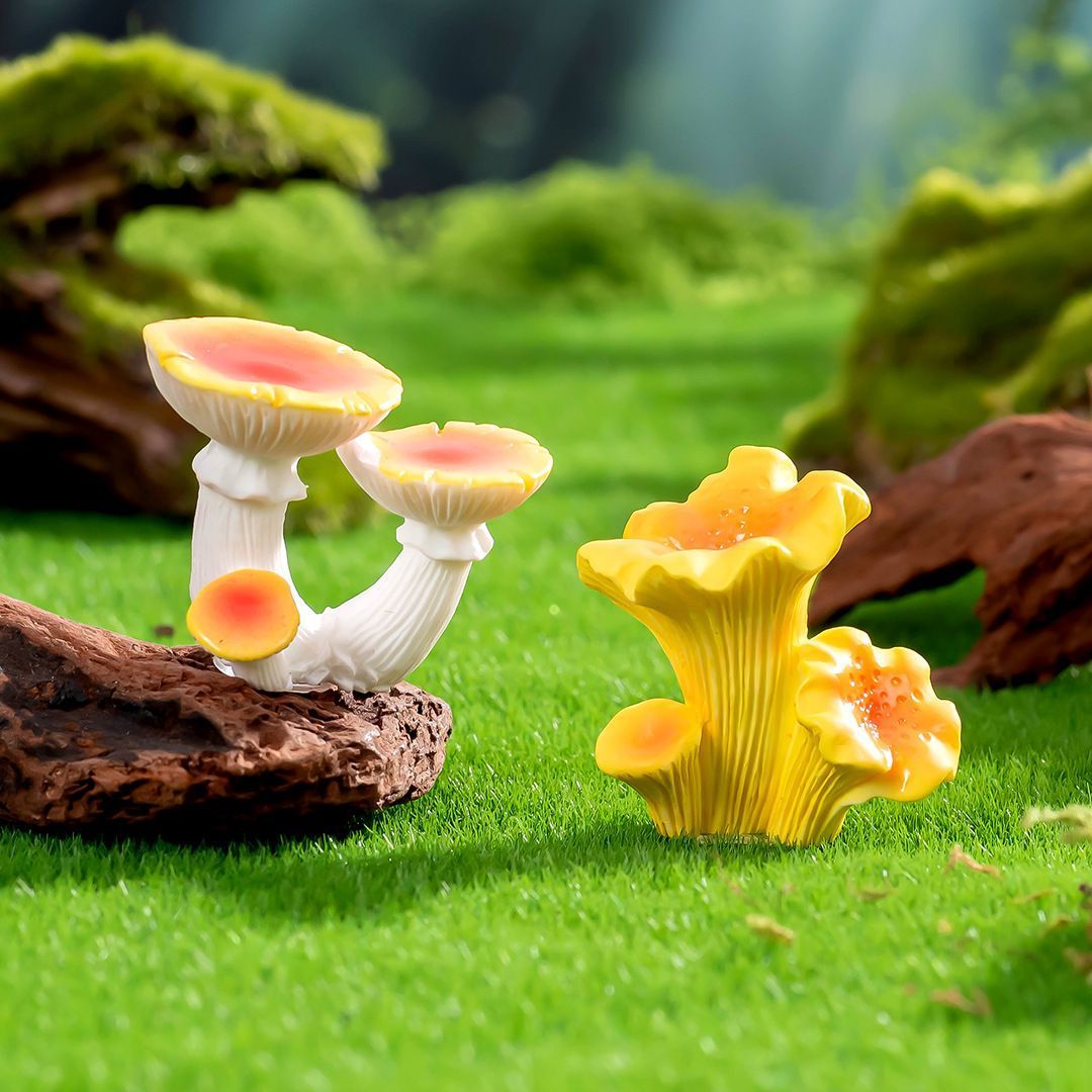 10pcs Artificial Mushroom Ornament-Type 6 - Image 4