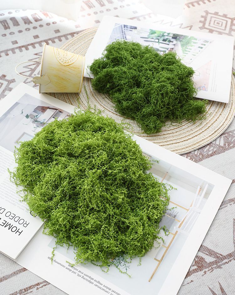 100g Dark Green Artificial Moss - Image 8