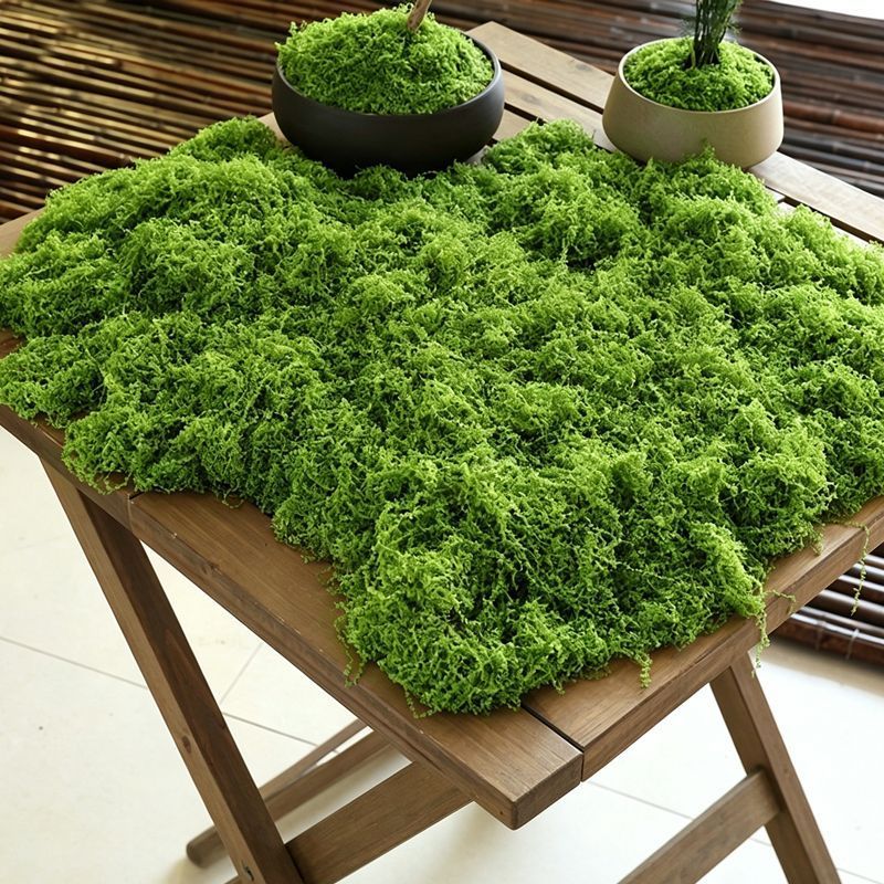 100g Light Green Artificial Moss - Image 1